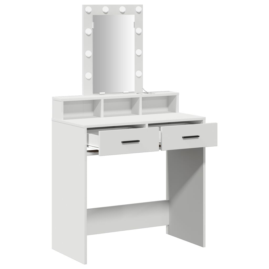 vidaXL Τραπέζι περιποίησης Λευκό 79 x 41 x 140 εκ. Επεξεργασμένο ξύλο