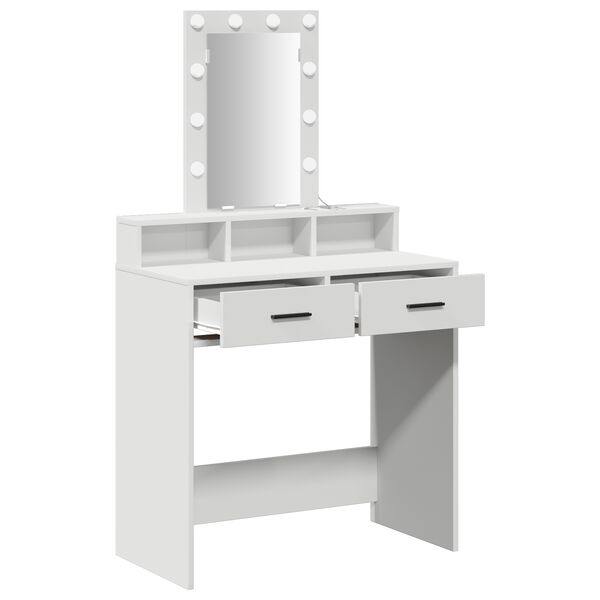 vidaXL Τραπέζι περιποίησης Λευκό 79 x 41 x 140 εκ. Επεξεργασμένο ξύλο