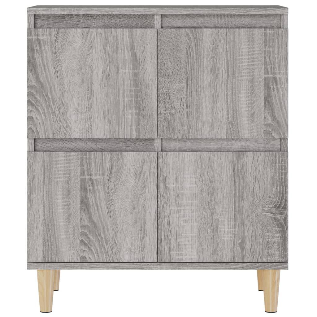 vidaXL Ντουλάπι 3 τεμ. Γκρι Sonoma 60x35x70 εκ. από Επεξεργασμένο Ξύλο