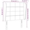 vidaXL Κεφαλάρι με Πτερύγια Μαύρο 83x23x118/128 εκ. Υφασμάτινο