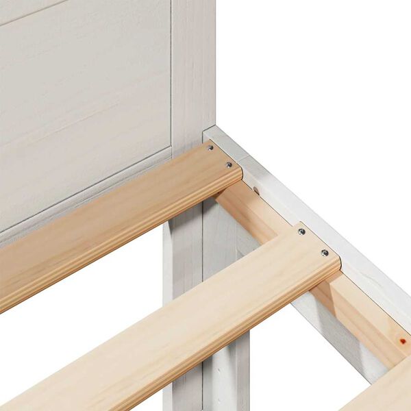 vidaXL Σκελετός Κρεβ. Χωρίς Στρώμα Λευκό 160x200 εκ Μασίφ Πεύκο