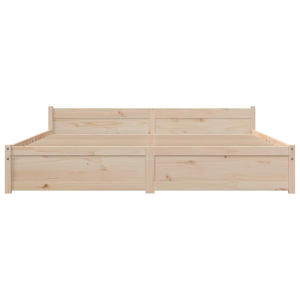 vidaXL Πλαίσιο Κρεβατιού 180 x 200 εκ. Μασίφ Ξύλο Super King Size