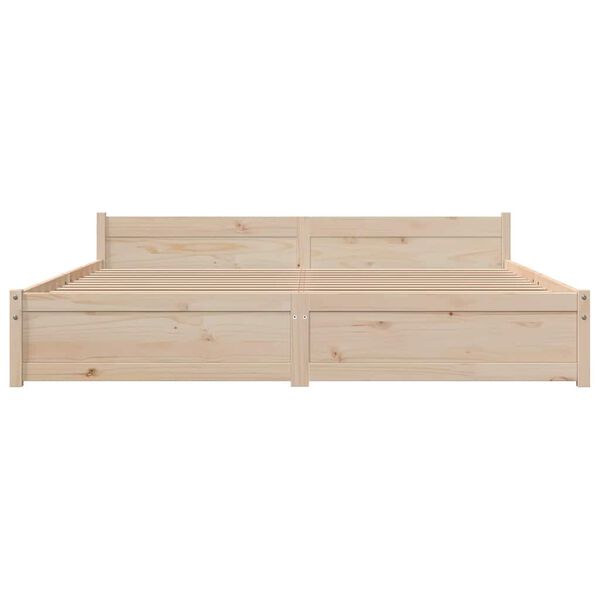 vidaXL Πλαίσιο Κρεβατιού 180 x 200 εκ. Μασίφ Ξύλο Super King Size