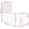 vidaXL Κρεβάτι Boxspring με Στρώμα Ανοιχτό Γκρι 80x200 εκ. Υφασμάτινο