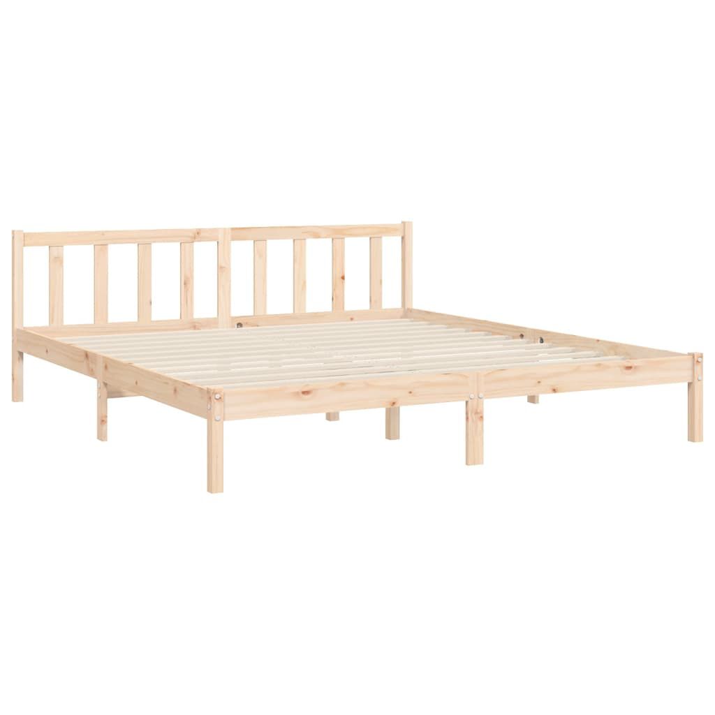 vidaXL Πλαίσιο Κρεβατιού με Κεφαλάρι 180x200 εκ. από Μασίφ Ξύλο