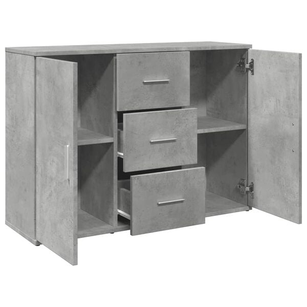 vidaXL Ντουλάπι Γκρι Σκυροδέματος 90,5x29,5x65 εκ. Επεξεργασμένο Ξύλο