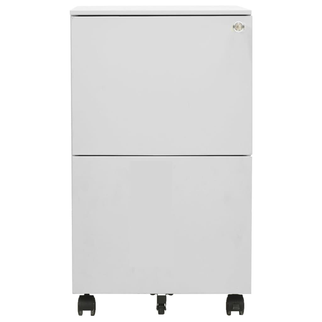 vidaXL Αρχειοθήκη Φορητή Ανοιχτό Γκρι 39 x 45 x 67 εκ. Ατσάλινη