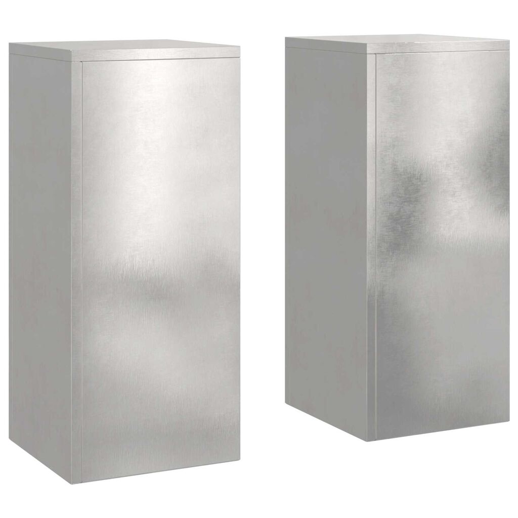 vidaXL Στήριξη φυτών 2 pcs Ασημί 24 x 24 x 55 εκ. Ανοξείδωτο ατσάλι
