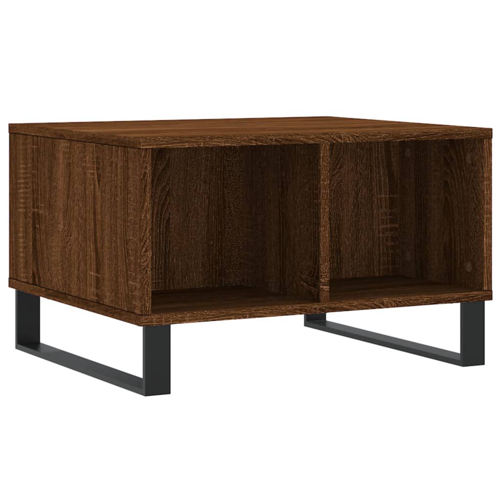 vidaXL Τραπεζάκι Σαλονιού Καφέ Δρυς 60x50x36,5 εκ. Επεξεργασμένο Ξύλο