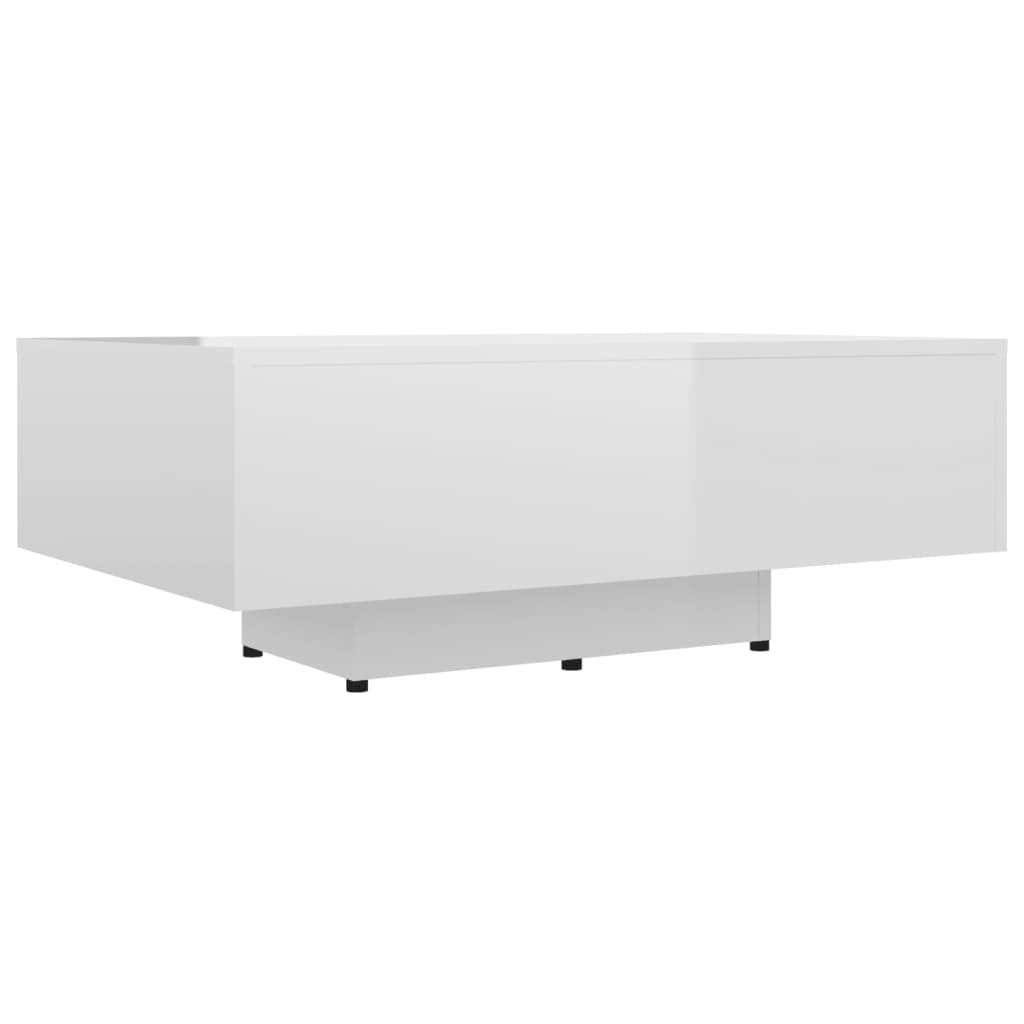 vidaXL Τραπεζάκι Σαλονιού Γυαλιστερό Λευκό 85x55x31 εκ. Επεξ. Ξύλο