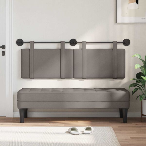 vidaXL &Kappa;&rho;&epsilon;&mu;&alpha;&sigma;&tau;ό &Kappa;&epsilon;&phi;&alpha;&lambda;ά&rho;&iota; &Epsilon;&pi;&iota;&tau;&omicron;ί&chi;&iota;&omicron; Taupe 150 x 55 x 5 &epsilon;&kappa; ύ&phi;&alpha;&sigma;&mu;&alpha;