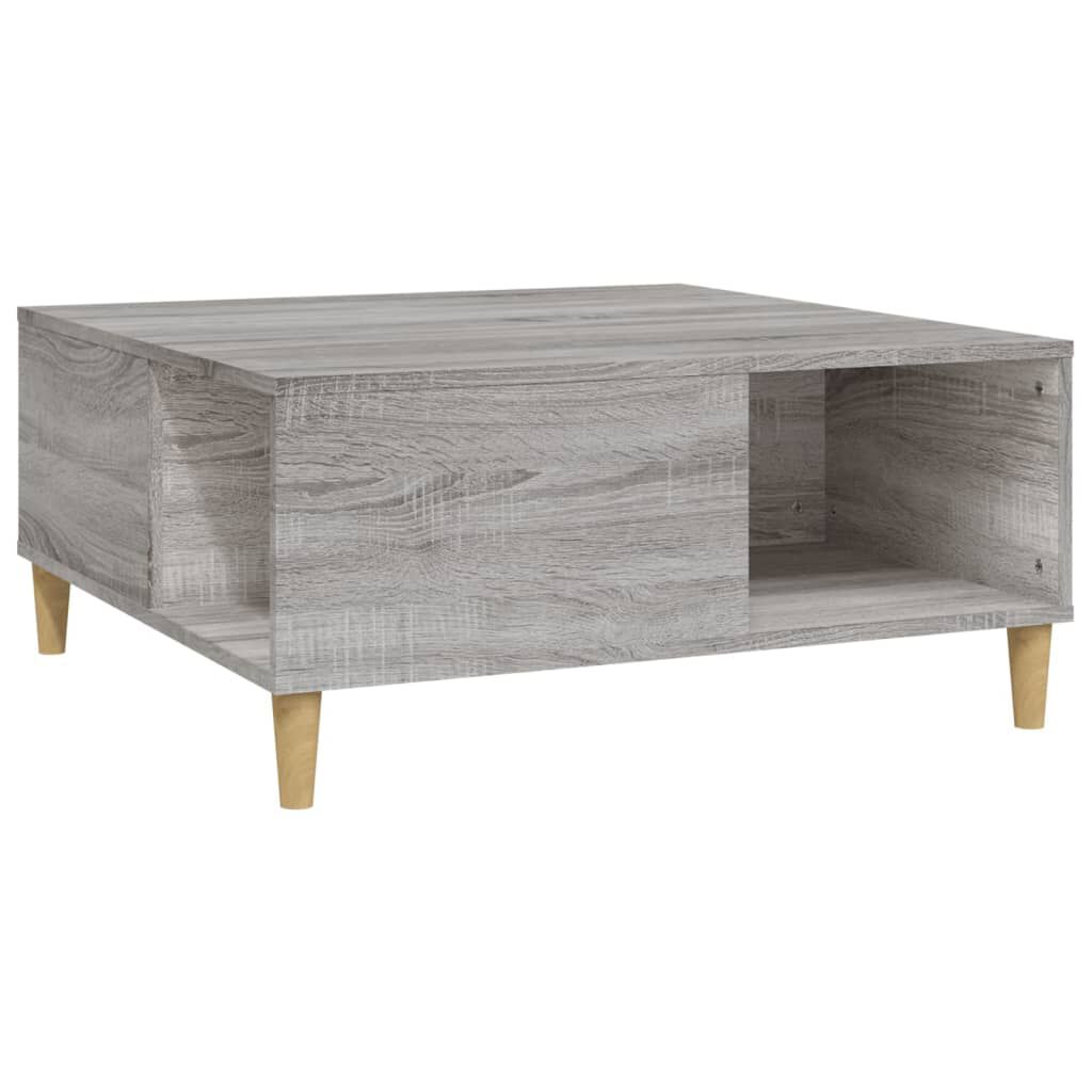 vidaXL Τραπεζάκι Σαλονιού Γκρι Sonoma 80x80x36,5εκ. Επεξεργασμένο Ξύλο