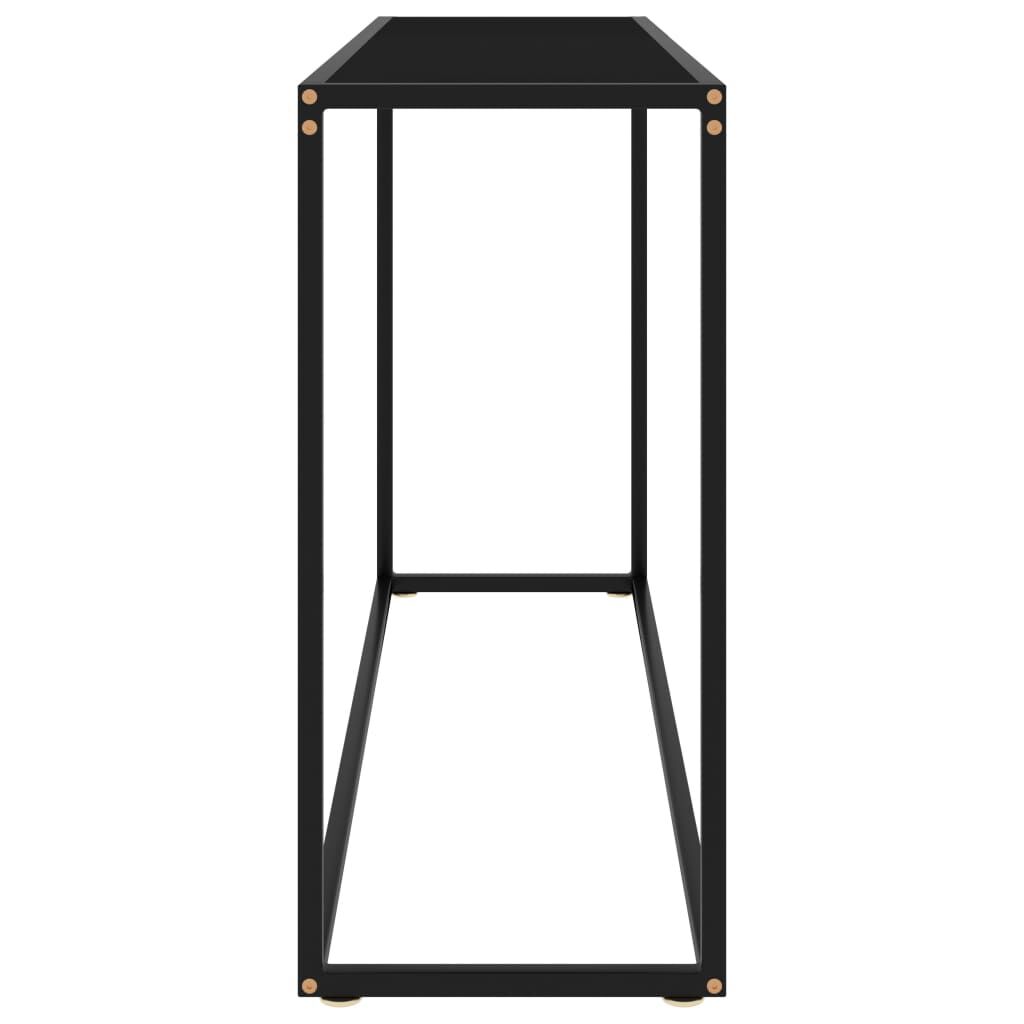vidaXL Τραπέζι Κονσόλα Μαύρο 120 x 35 x 75 εκ. από Ψημένο Γυαλί