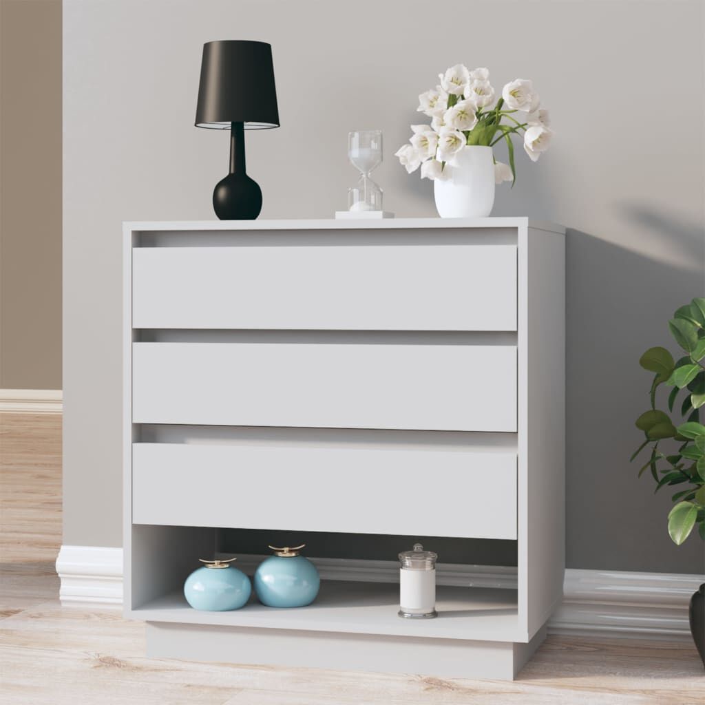 vidaXL Μπουφές Λευκός 70x41x75 εκ. από Επεξεργασμένο Ξύλο