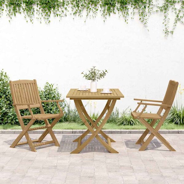 vidaXL Καρέκλες Κήπου Πτυσσόμενες 2 τεμ 58x54,5x90 εκ. Μασίφ Ακακία