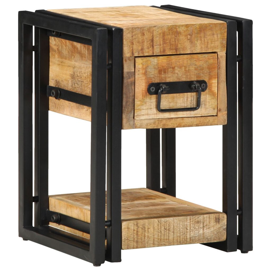 vidaXL Νυχτερινό Τραπέζι 40x40x40 εκ. Μασίφ Ξύλο Μάνγκο