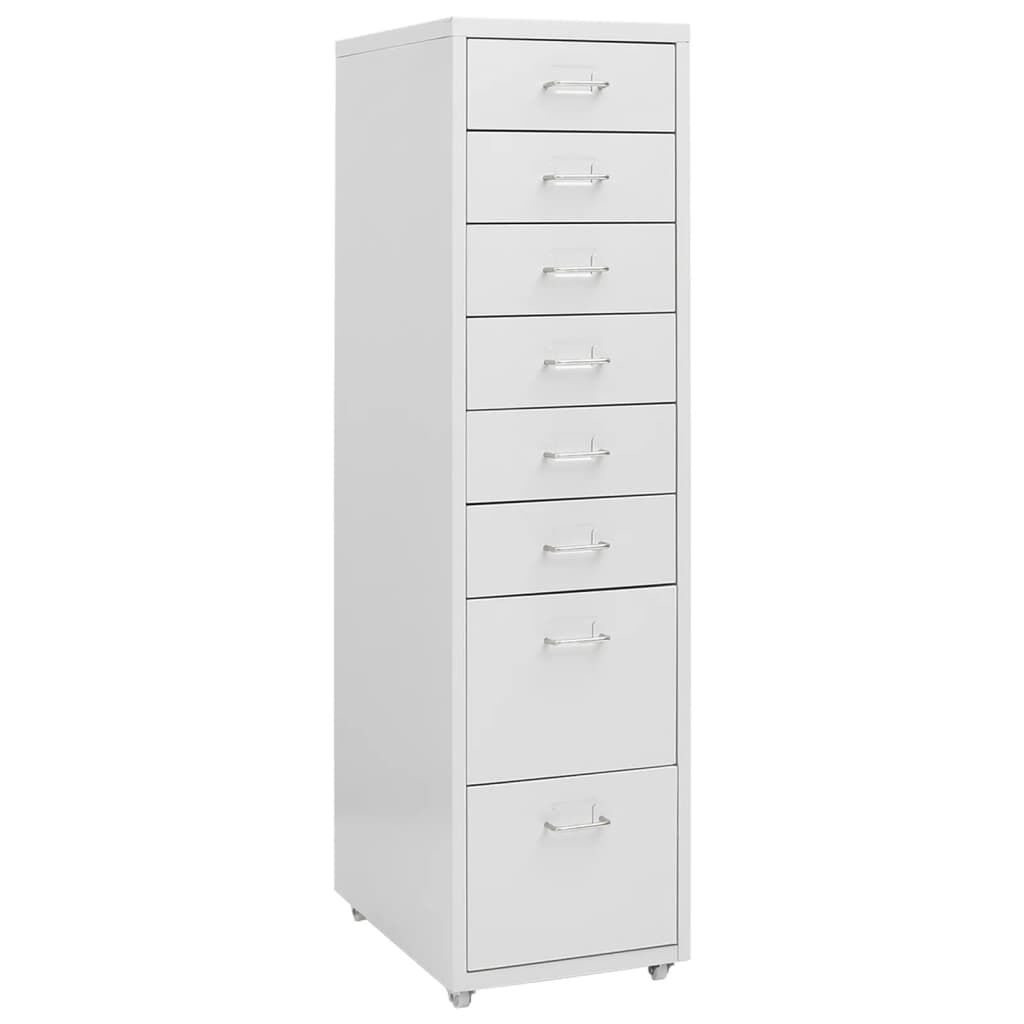 vidaXL Αρχειοθήκη Φορητή Γκρι 28 x 41 x 109 εκ. Μεταλλική