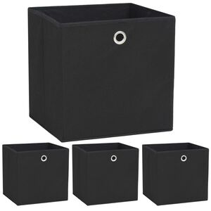 vidaXL &Kappa;&omicron;&upsilon;&tau;&iota;ά &Alpha;&pi;&omicron;&theta;ή&kappa;&epsilon;&upsilon;&sigma;&eta;&sigmaf; 4 &tau;&epsilon;&mu;. &Mu;&alpha;ύ&rho;&alpha; 32x32x32 &epsilon;&kappa;. Ύ&phi;&alpha;&sigma;&mu;&alpha; Non-woven