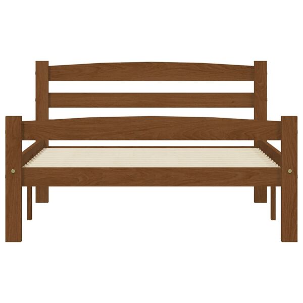 vidaXL Πλαίσιο Κρεβατιού Μελί 90 x 200 εκ. από Μασίφ Ξύλο Πεύκου