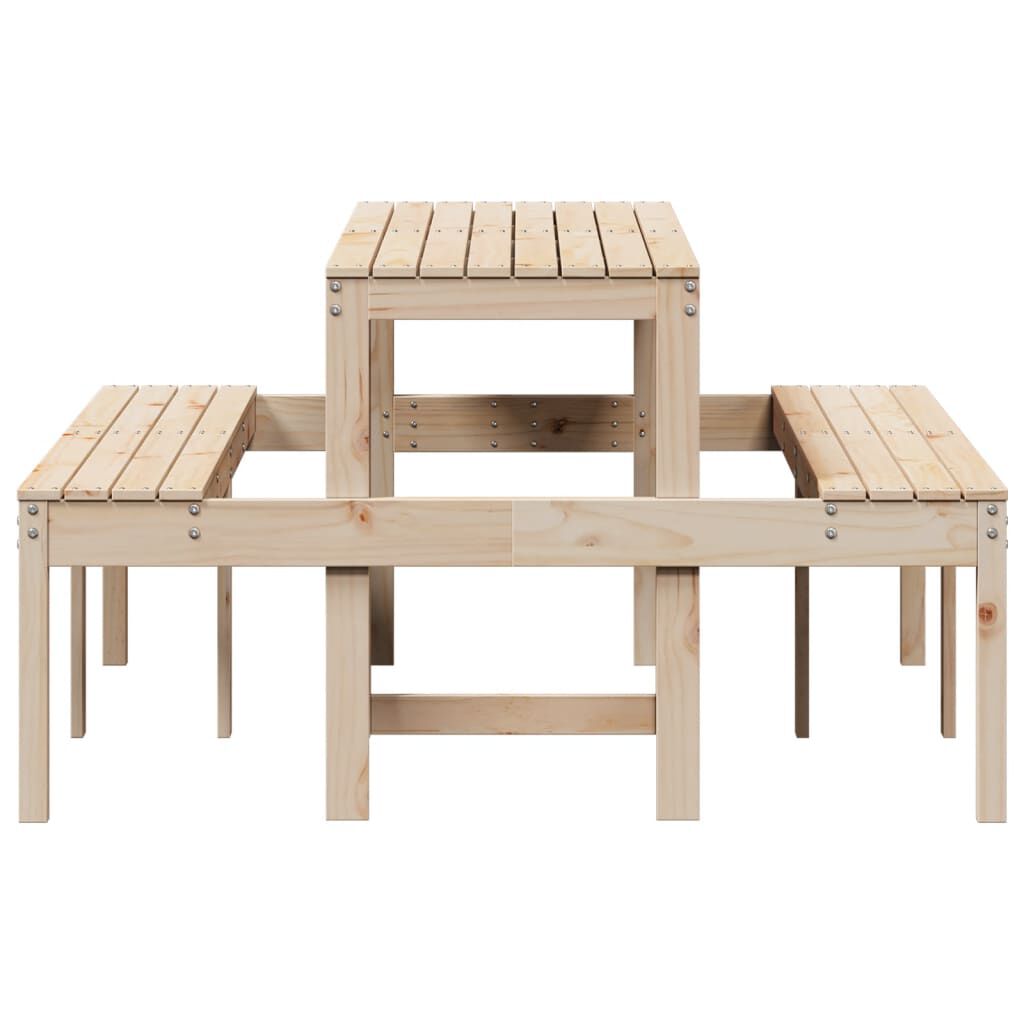 vidaXL Τραπέζι Πικνίκ 160 x 134 x 75 εκ. από Μασίφ Ξύλο Πεύκου