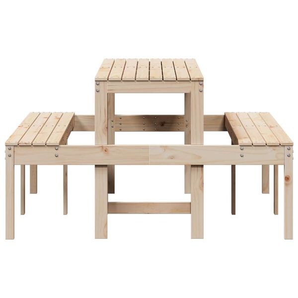 vidaXL Τραπέζι Πικνίκ 160 x 134 x 75 εκ. από Μασίφ Ξύλο Πεύκου