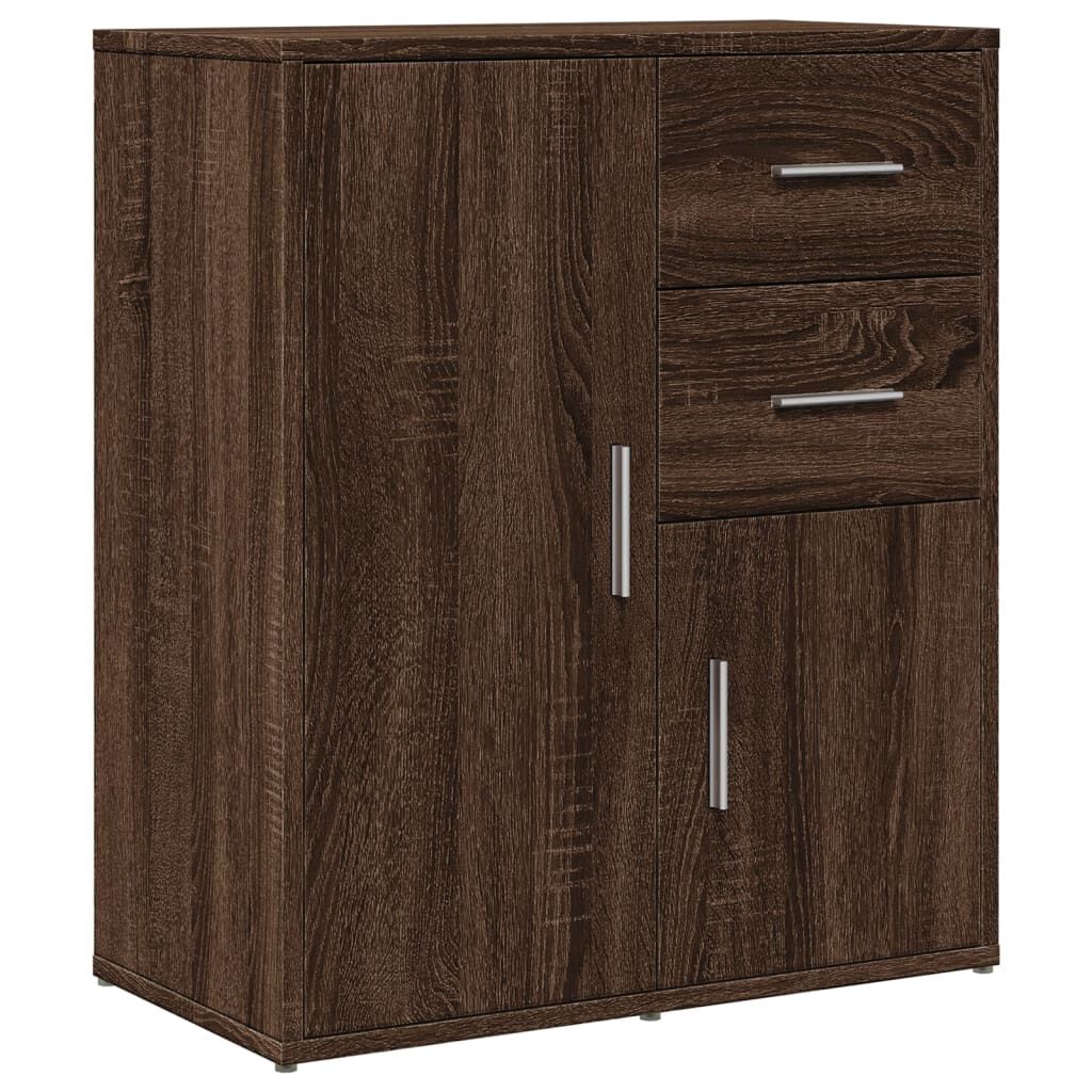 vidaXL Βοηθητικά Ντουλάπια 2 τεμ. Καφέ Δρυς 60x31x70εκ. Επεξεργ. Ξύλο