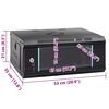 vidaXL Ντουλάπα δικτύου με αποθήκευση Μαύρο 53 x 35 x 21 εκ Ατσάλι