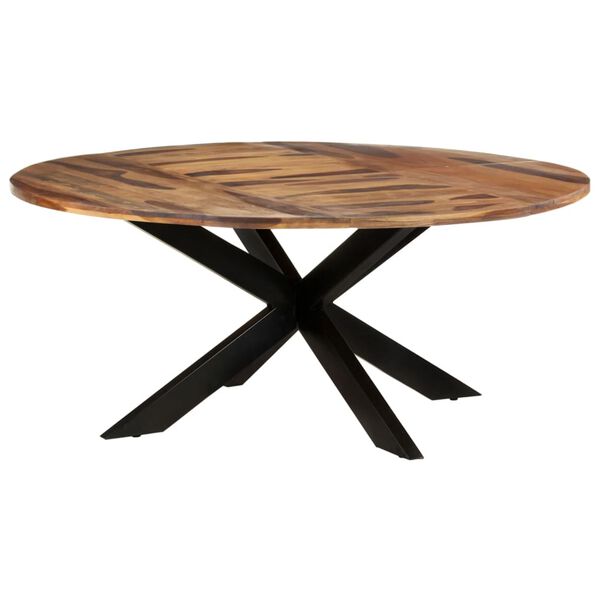 vidaXL Τραπεζαρία Στρογγυλή 175x75 εκ. Ξύλο Ακακίας & Μελί Φινίρισμα