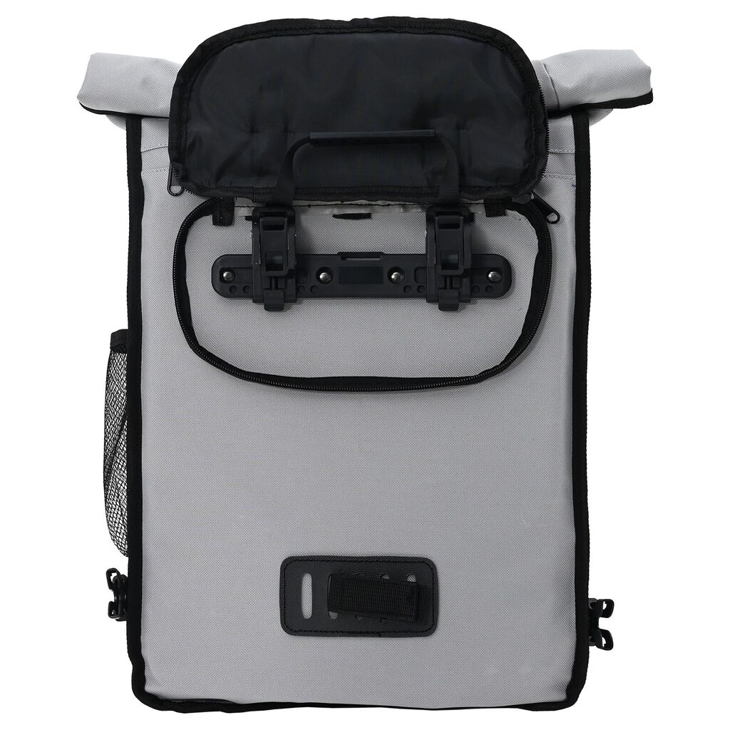 vidaXL Τσάντα Ποδηλάτου για Ράγες 20 L Γκρι 31x13x58 εκ.
