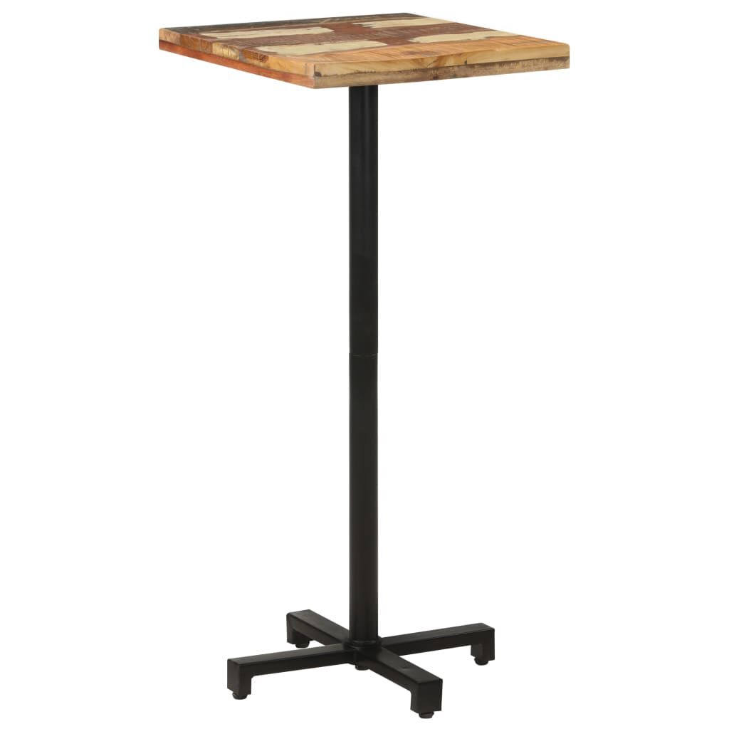 vidaXL Τραπέζι Bistro Τετράγωνο 50x50x110 εκ. Μασίφ Ανακυκλωμένο Ξύλο