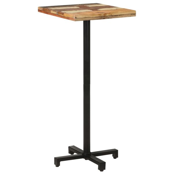 vidaXL Τραπέζι Bistro Τετράγωνο 50x50x110 εκ. Μασίφ Ανακυκλωμένο Ξύλο