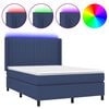 vidaXL &Kappa;&rho;&epsilon;&beta;ά&tau;&iota; Boxspring &mu;&epsilon; &Sigma;&tau;&rho;ώ&mu;&alpha; & LED &Mu;&pi;&lambda;&epsilon; 140x190 &epsilon;&kappa;. &Upsilon;&phi;&alpha;&sigma;&mu;ά&tau;&iota;&nu;&omicron;