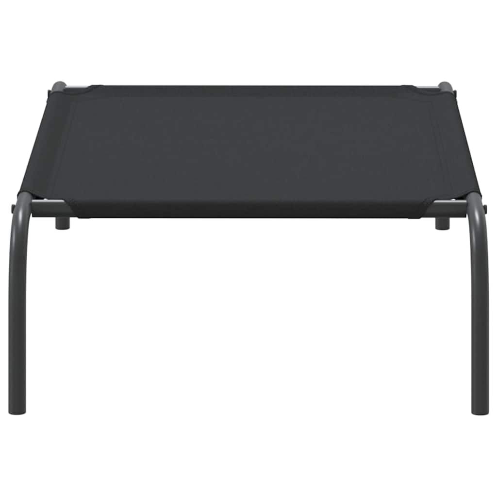 vidaXL Ανυψωμένο κρεβάτι σκύλου μαύρο 90x50x20 cm ύφασμα Οξφόρδης