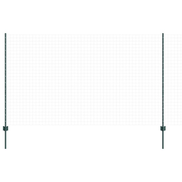 vidaXL Πό posts φράχτη 22 pcs Πράσινο 180 cm Ατσάλι
