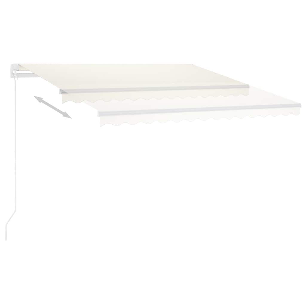 vidaXL Τέντα Αυτόματη με LED & Αισθητήρα Ανέμου Κρεμ 300 x 250 εκ.