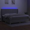 vidaXL &Kappa;&rho;&epsilon;&beta;ά&tau;&iota; Boxspring &mu;&epsilon; &Sigma;&tau;&rho;ώ&mu;&alpha; & LED &Alpha;&nu;.&Gamma;&kappa;&rho;&iota; 200x200&epsilon;&kappa;. &Upsilon;&phi;&alpha;&sigma;&mu;ά&tau;&iota;&nu;&omicron;