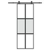 vidaXL &Sigma;&upsilon;&rho;ό&mu;&epsilon;&nu;&eta; &pi;ό&rho;&tau;&alpha; &mu;&epsilon; &sigma;&epsilon;&tau; &upsilon;&lambda;&iota;&kappa;&omicron;ύ 76x205 cm &alpha;&pi;ό &gamma;&upsilon;&alpha;&lambda;ί&&Alpha;&lambda;&omicron;&upsilon;&mu;ί&nu;&iota;&omicron;