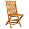 vidaXL Καρέκλες Κήπου 6 Τεμαχίων από Μασίφ Ξύλο Teak με Γκρι Μαξιλάρια