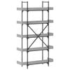 vidaXL Βιβλιοθήκη 5 Επιπέδων Γκρι Sonoma 100x33x180,5εκ. Επεξεργ. Ξύλο