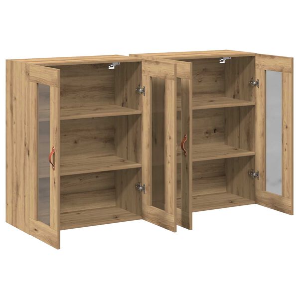 vidaXL Τοίχου Ντουλάπια 2 τμχ Artisan Oak 69,5 x 34 x 90 cm, Κατασκευασμένο Ξύλο