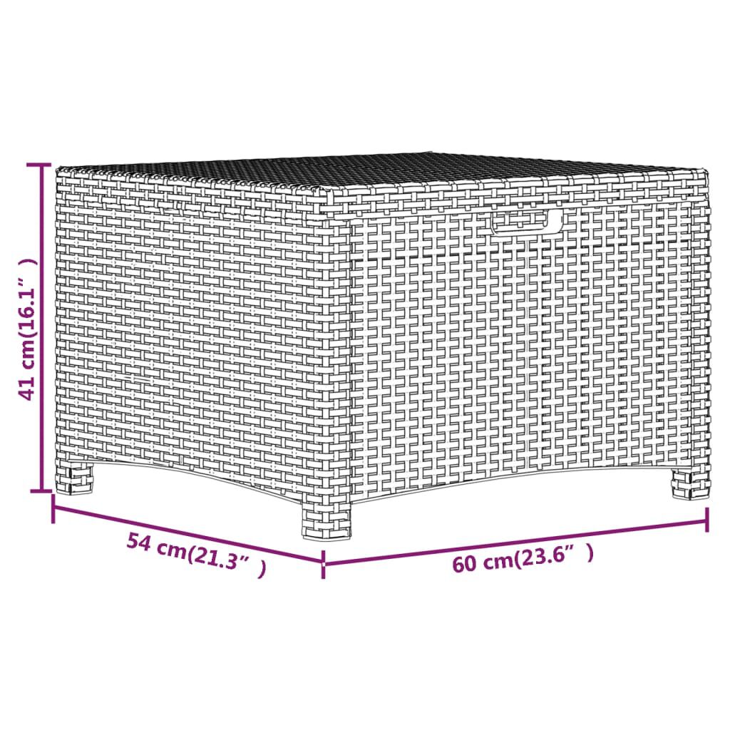 vidaXL Μπαούλο Αποθήκευσης Κήπου Γραφίτης 60x54x41εκ Ρατάν Πολυπρ/νίου