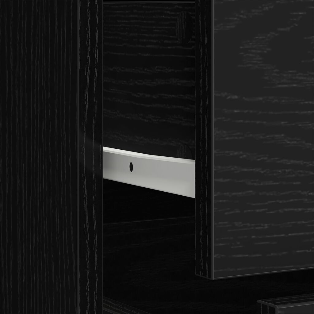 Ντουλάπα vidaXL Μαύρη Δρυς 80x52x180 εκ. Επεξεργασμένο Ξύλο