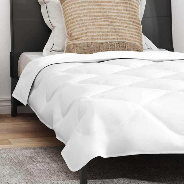 vidaXL Σετ Κουβέρτας με μαξιλάρι 2 pcs Λευκό 155 x 200 εκ. Μικροΐνες