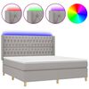 vidaXL &Kappa;&rho;&epsilon;&beta;ά&tau;&iota; Boxspring &mu;&epsilon; &Sigma;&tau;&rho;ώ&mu;&alpha; & LED &Alpha;&nu;.&Gamma;&kappa;&rho;&iota; 160x200&epsilon;&kappa;. &Upsilon;&phi;&alpha;&sigma;&mu;ά&tau;&iota;&nu;&omicron;