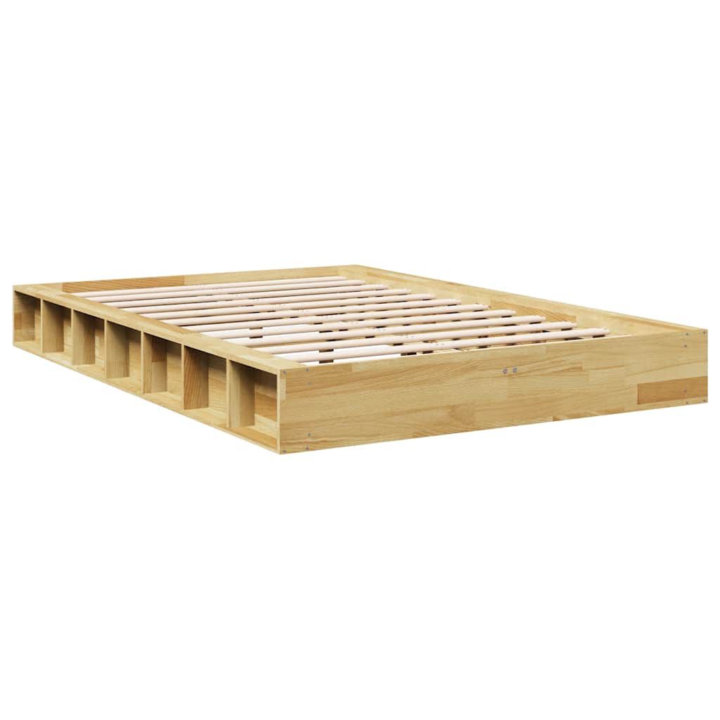 vidaXL Πλαίσιο κρεβατιού χωρίς στρώμα 120x200 cm μασίφ ξύλο δρυς