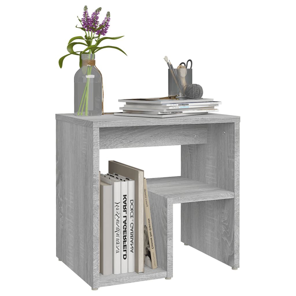 vidaXL Κομοδίνα 2 τεμ. Γκρι Sonoma 40x30x40 εκ. από Επεξεργασμένο Ξύλο