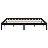 vidaXL Πλαίσιο Κρεβατιού Μαύρο 140 x 190 εκ. από Μασίφ Ξύλο Πεύκου