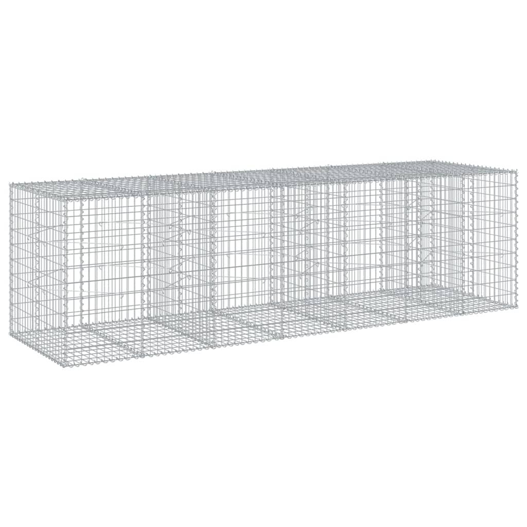 vidaXL Συρματοκιβώτιο με Κάλυμμα 350x100x100εκ από Γαλβανισμένο Χάλυβα