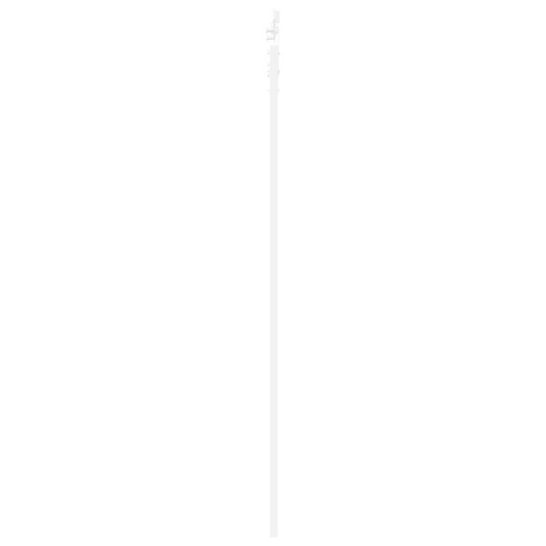 vidaXL Συρόμενη Πόρτα Λευκό 78 x 232 cm Μασίφ ξύλο πεύκου και χάλυβας