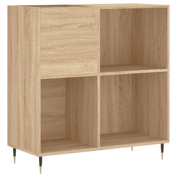 vidaXL Δισκοθήκη Sonoma Δρυς 84,5 x 38 x 89 εκ. από Επεξεργασμένο Ξύλο